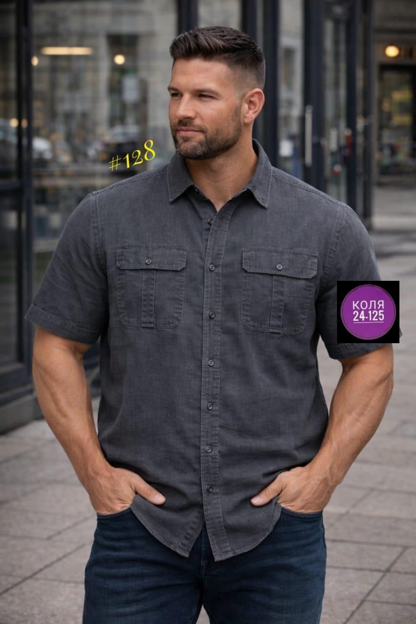 джинсовые рубашки мужские,повседневная рубашка,рубашка джинса,рубашка с коротким рукавом мужская,рубашка мужская большие размеры