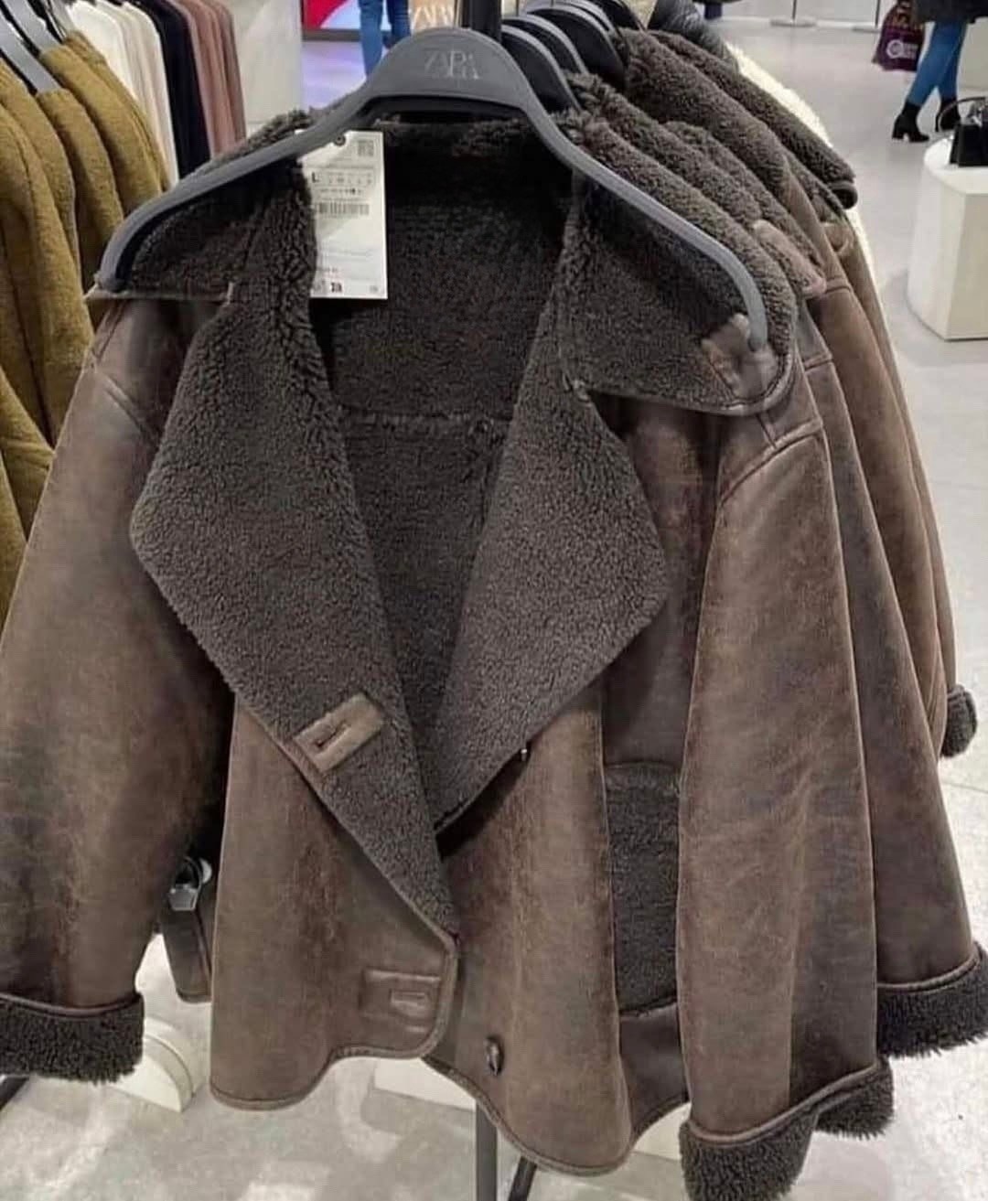 дубленка женская,теплое пальто,повседневная куртка,мода стиль