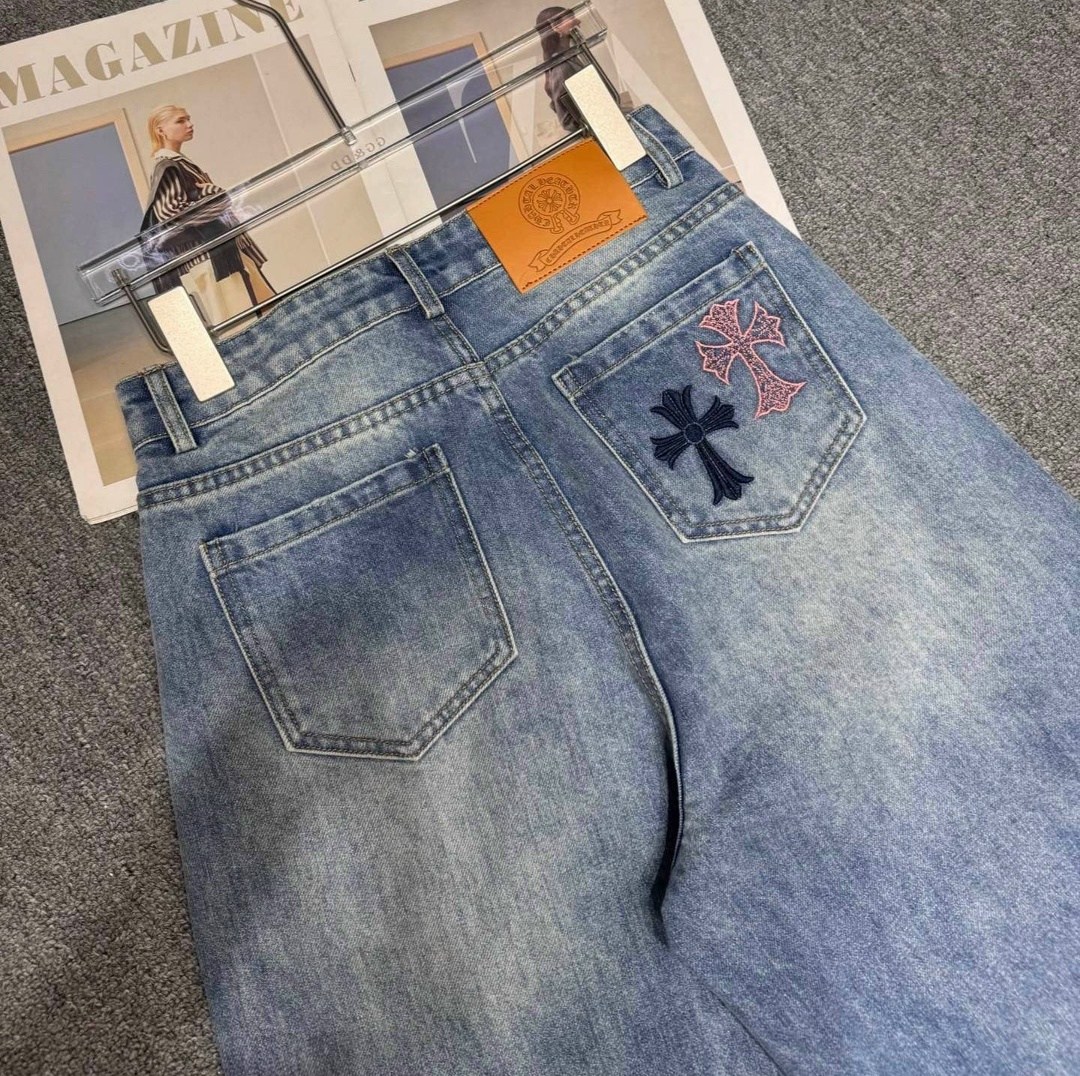 chrome hearts джинсы,джинсы с крестами,джинсы chrome hearts с крестами,chrome hearts jeans,джинсовые брюки
