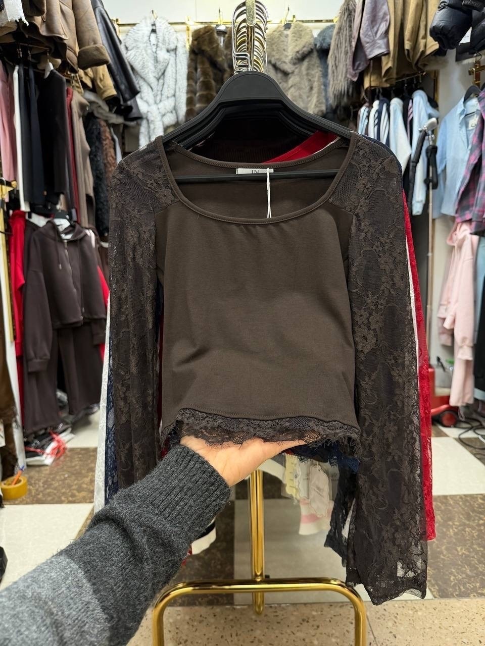 девушка,блузки женские,элегантные топы,топ с длинным рукавом,кружевной топ с длинными рукавами