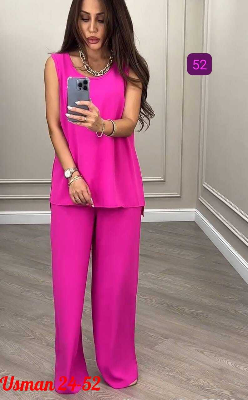 брючный костюм anelli 1398 фуксия,женский брючный костюм двойка,костюм из текстиля с приталенными брюками и жакетом anelli 1398 фуксия,брючный костюм,женский костюм брючный стильный