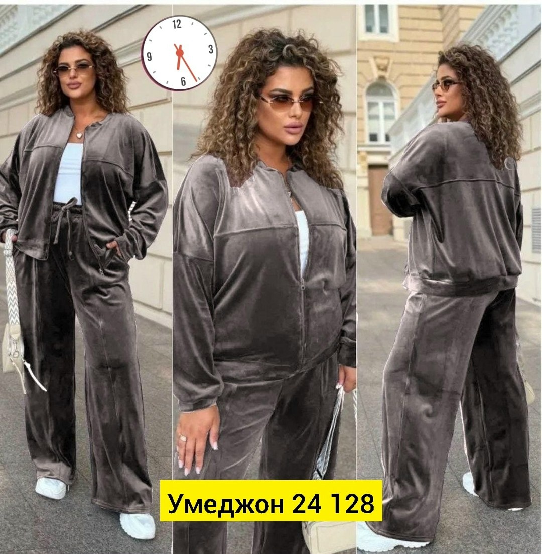 велюровый костюм больших размеров ltmoda,велюровый спортивный костюм тройка,спортивные костюмы женские,костюм двойка велюр,спортивные костюм