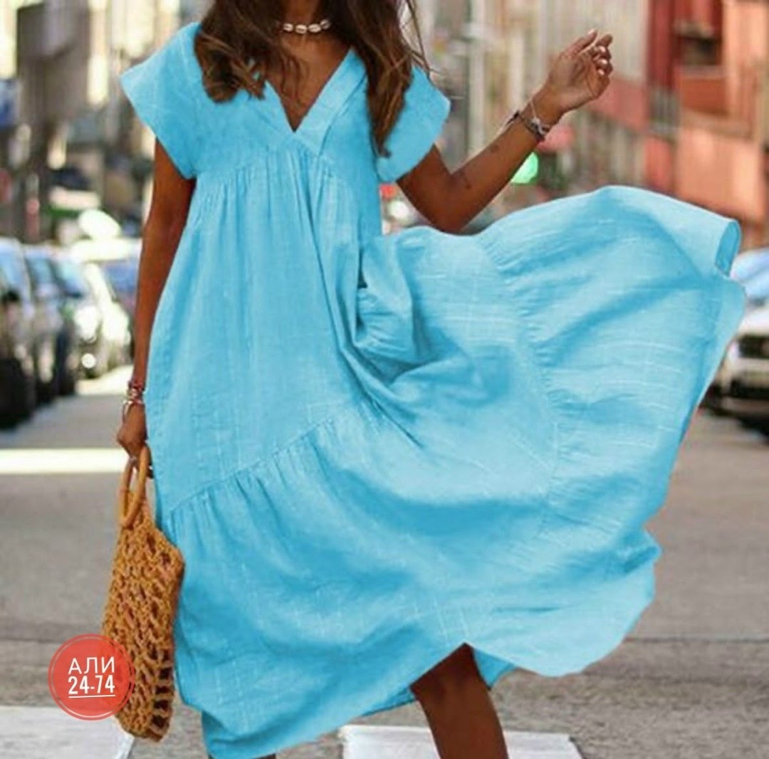 свободное платье на лето,летнее платья миди,модное летнее платье,платье свободного кроя летнее,повседневное летнее платье