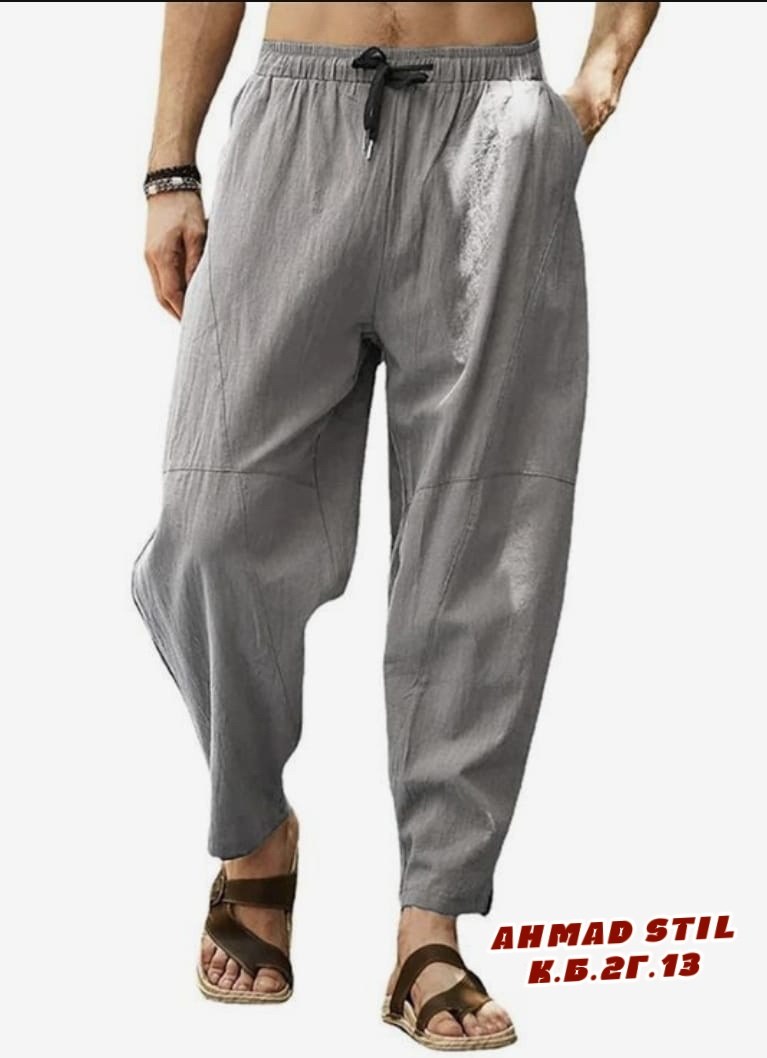 летние брюки мужские,шаровары мужские,мужские льняные брюки,гаремные штаны мужские,мужские штаны