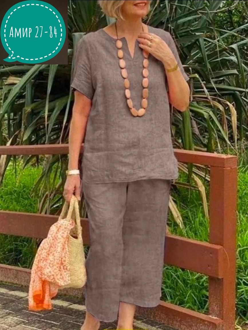 летние костюмы женские,летние брючные костюмы для полных женщин,женский костюм свободного кроя,женский летний костюм из хлопка и льна,костюм женский из хлопка