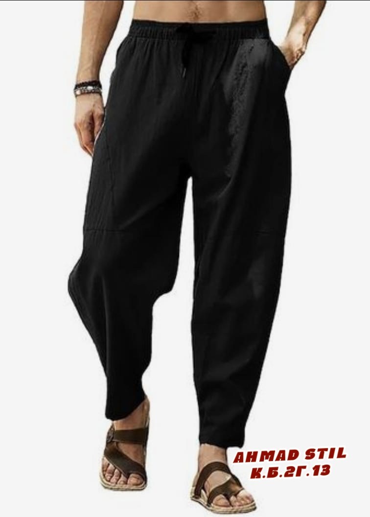 летние брюки мужские,шаровары мужские,мужские льняные брюки,гаремные штаны мужские,мужские штаны