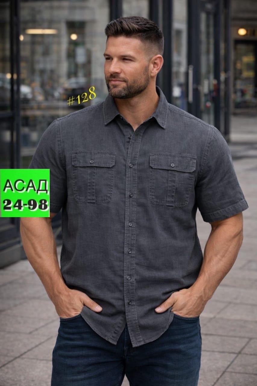 мужская рубашка,рубашка мужская с короткими рукавами,рубашка льняная с коротким рукавом,повседневная рубашка,рубашка мужская льняная с коротким рукавом