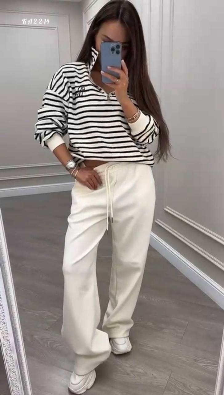 костюм повседневный,женские костюмы,костюм стильный,трикотажный костюм,костюм женский кофта и штаны one size 42-48 арт. 1535250