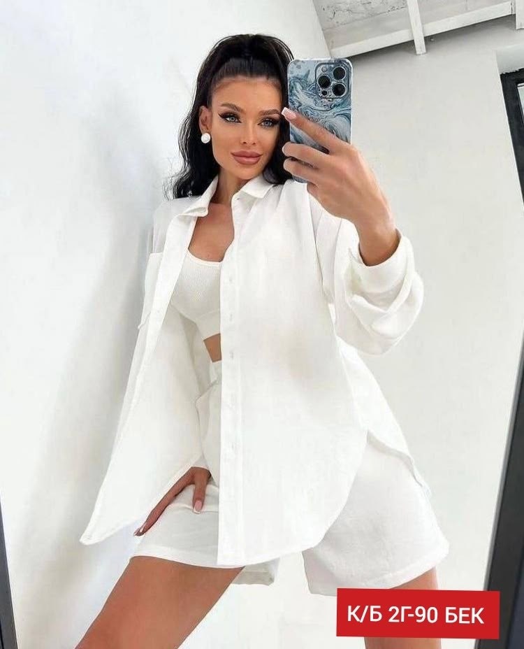 костюм женский с шортами и рубашкой,белые костюмы,костюм с шортами и рубашкой летний,стильные костюмы,костюм с шортами и рубашкой