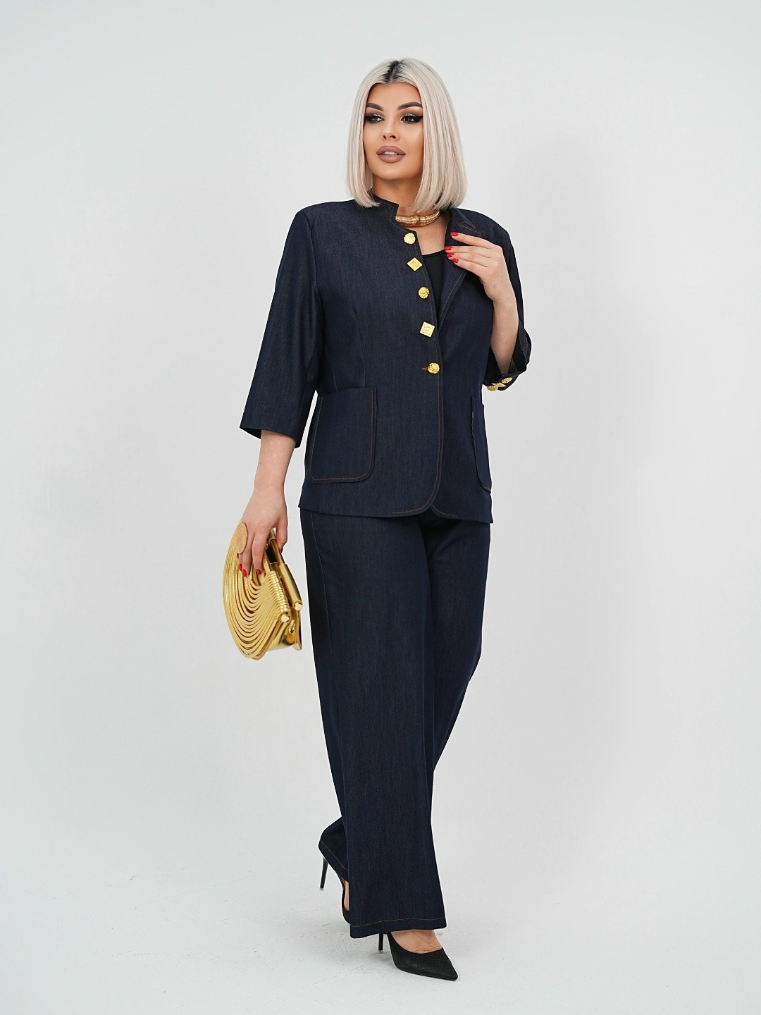костюм двойка,стильный костюм,брючный костюм женский больших размеров final style,брючный комплект,брючной костюм