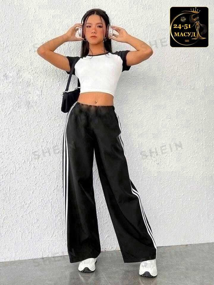 брюки широкие,широкие штаны,штаны с полосками по бокам,повседневные брюки,брюки с широкими штанинами