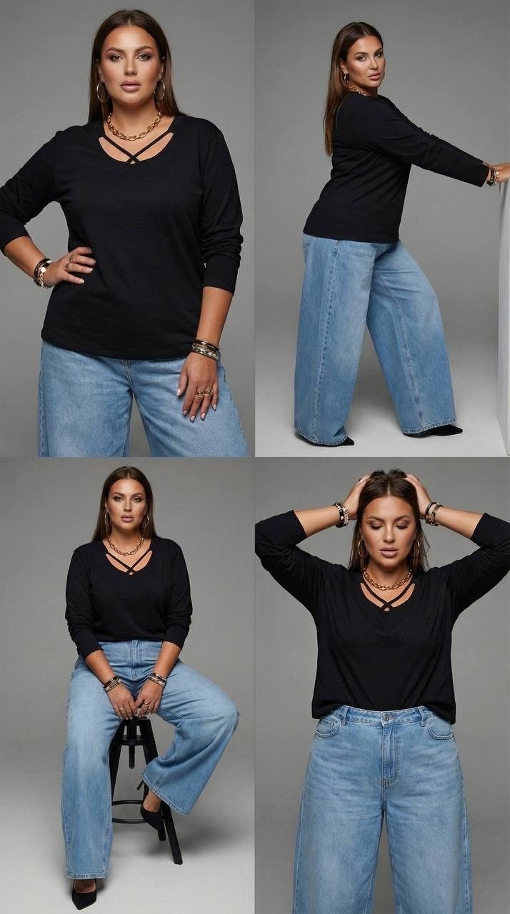 джинсы для полных,джинсы для полных женщин,блуза с завязками,одежда больших размеров