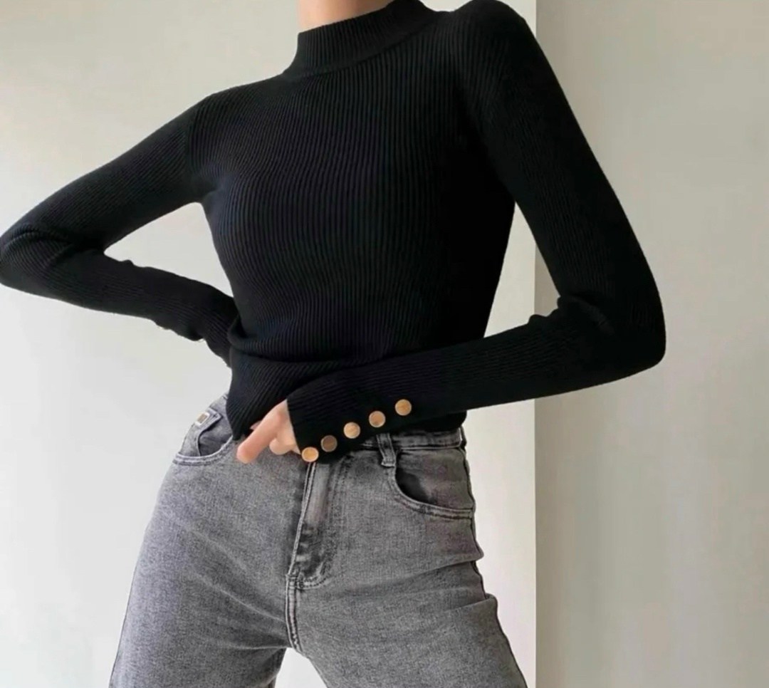 водолазка женская,женская водолазка лапша,топ водолазка,водолазка с пуговицами,женская водолазка с длинными рукавом