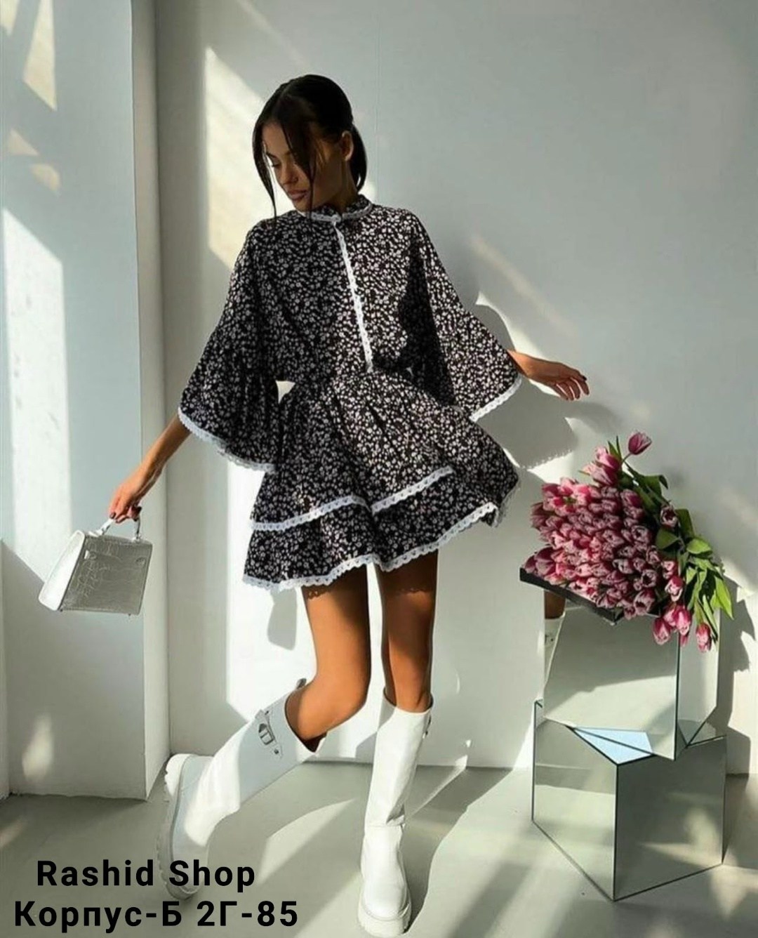 платье вау,платье с широкими рукавами,платье женская,платье,модное платье