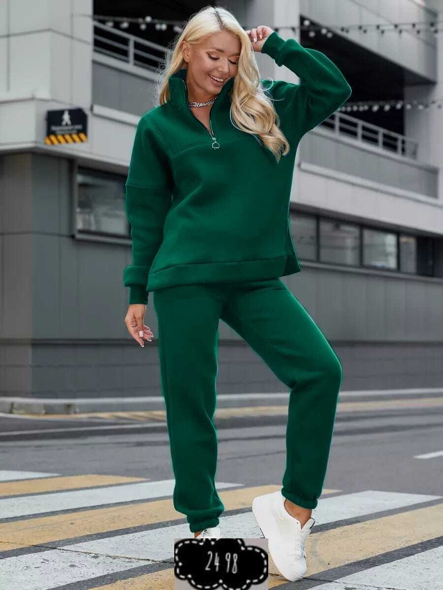 спортивный костюм,спортивный костюм флис,женская спортивная одежда,спортивный костюм женский на замочке,спортивный костюм теплый с начесом stilaggo цвет изумрудно-зеленый