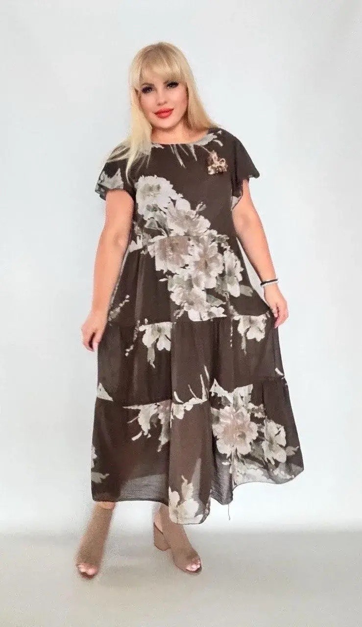 платье комбинированное,платья женские больших размеров,платье,шифоновое платье женское,шифоновое платье