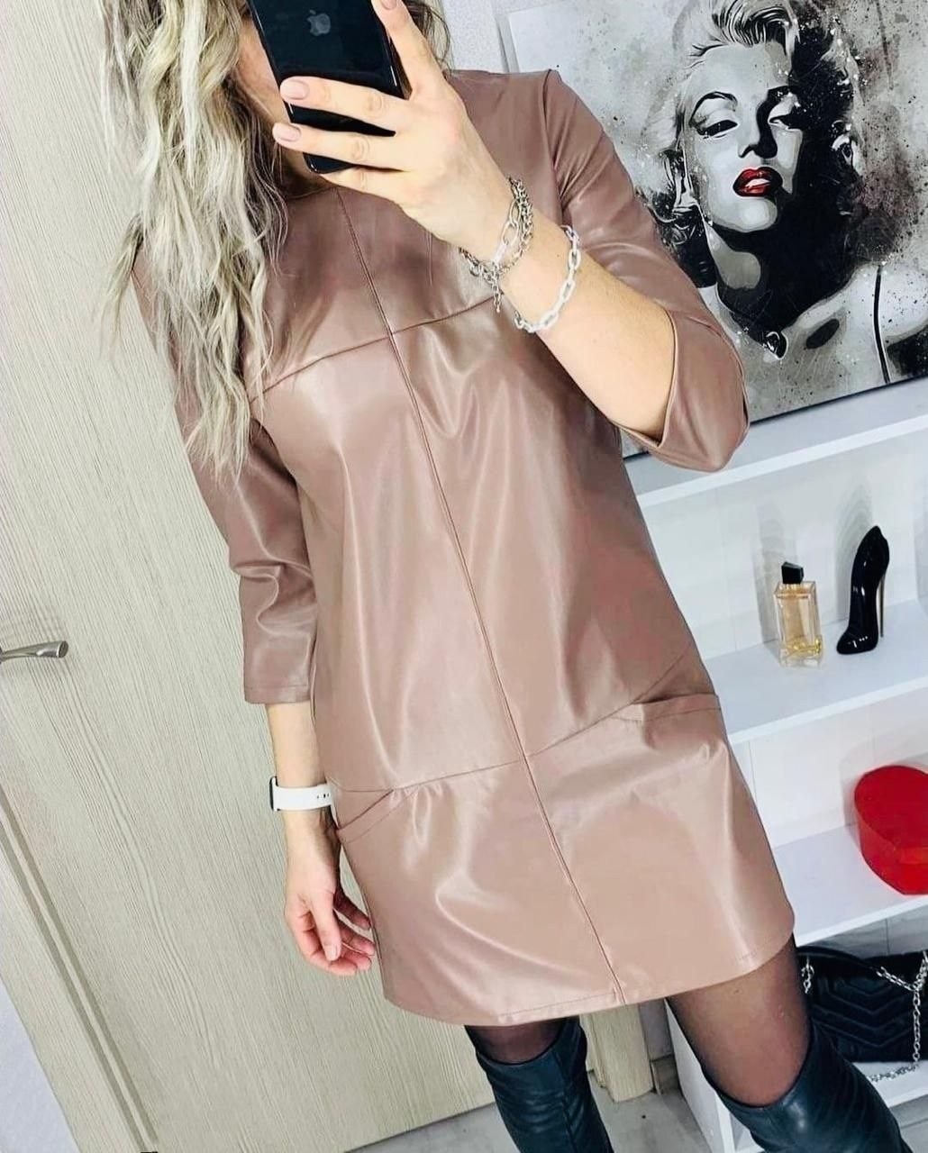 платье кожаное,платье из экокожи,платье из эко кожи,кожаное платье женское,кожаное платье