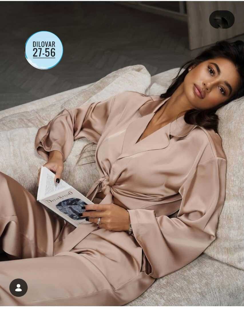 шелковая женская пижама,атласный костюм,костюм брючный,пижама со штанами шелковая,пижама женская