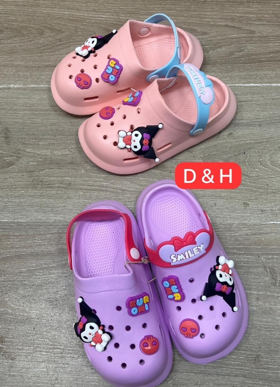 шлепки сабо детские,сабо детские,сабо детские резиновые тапочки,кроксы хеллоу китти, детская