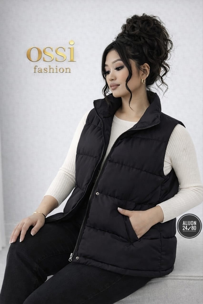 жилет утепленный женский ll fashion черный,жилет женский,жилетка утепленная ll fashion,женская жилетка,жилет утепленный женский