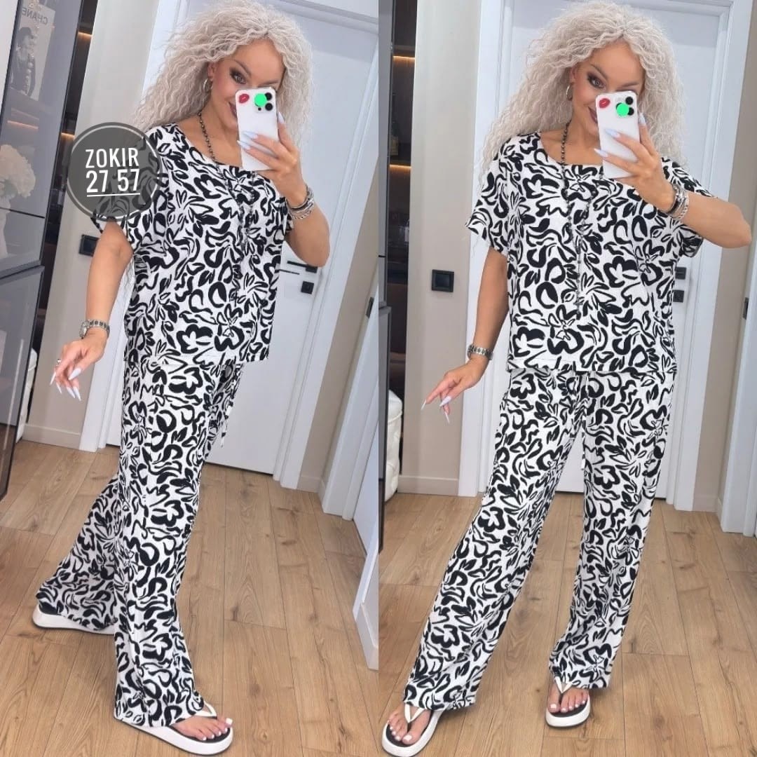 костюм лапша леопардовые с брюками палаццо широкие,костюм женский,костюм с брюками,домашние костюмы,костюм трикотажный