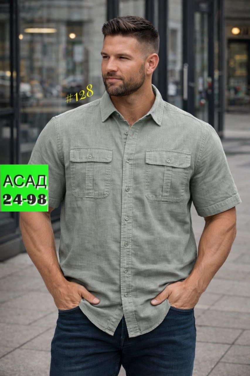 мужская рубашка,рубашка мужская с короткими рукавами,рубашка льняная с коротким рукавом,повседневная рубашка,рубашка мужская льняная с коротким рукавом