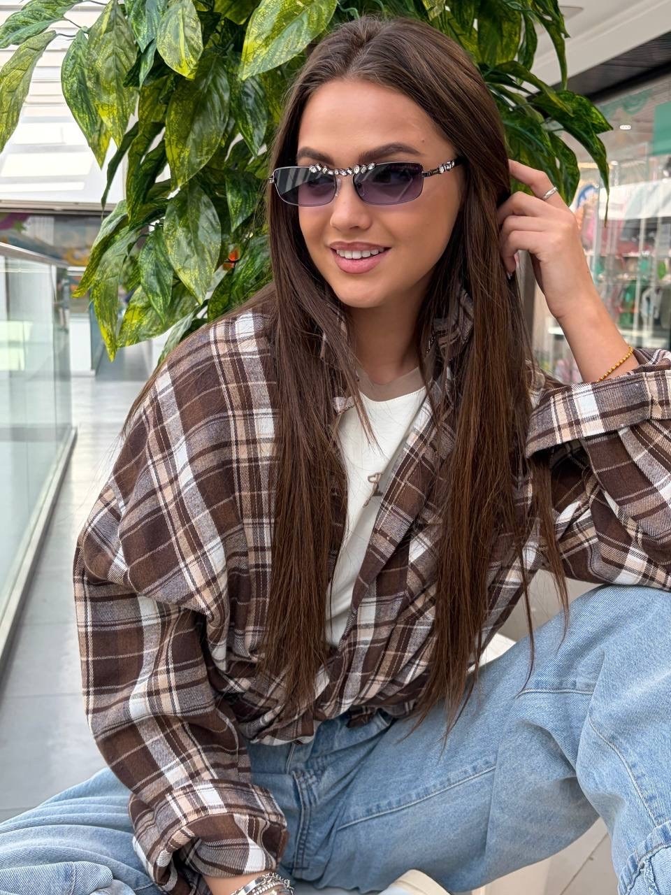 рубашка в клетку оверсайз удлиненная 2e_brand,рубашка в клетку оверсайз удлиненная,рубашка в клетку оверсайз трансформер viki brand,рубашка женская в клетку оверсайз,рубашка в клетку оверсайз удлиненн