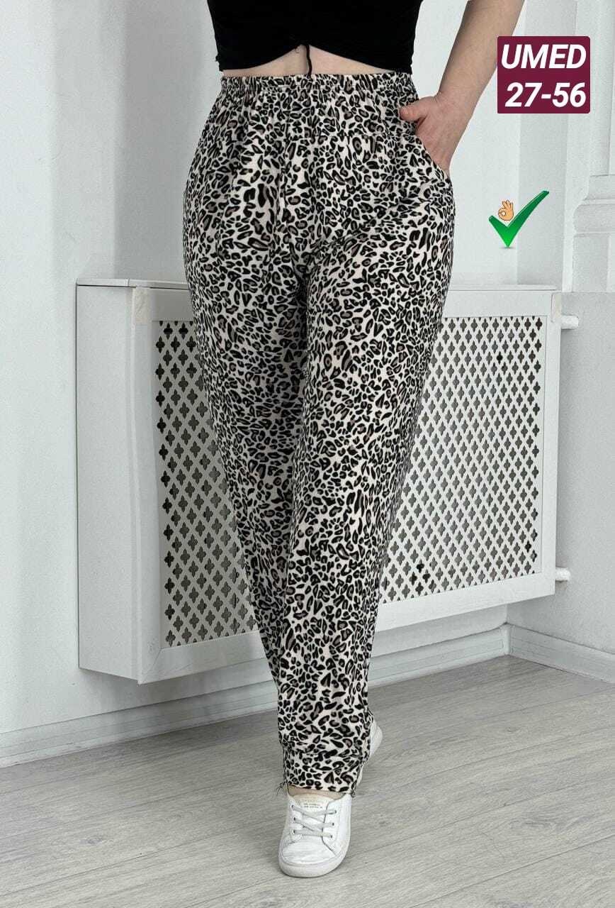 леопардовые брюки,леопардовые штаны,брюки с леопардовым принтом,штаны женские,женские брюки 88060 леопард