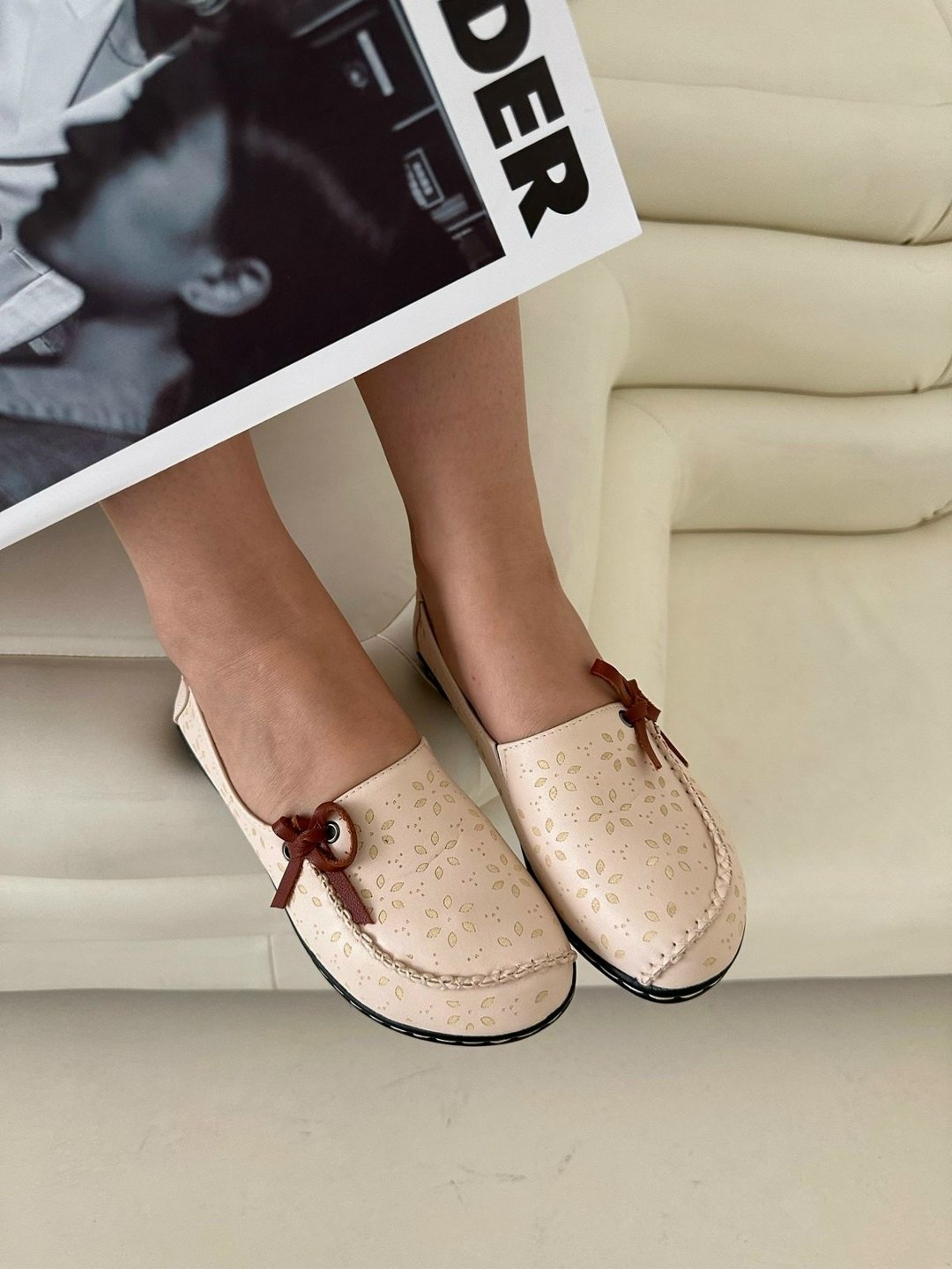 ,балетки женские,балетки с перфорацией из терволина, женская,туфли женские