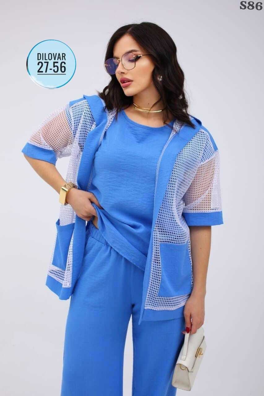 брючный костюм из вискозы andina city 9017 бирюза двойка,брючный костюм andina city 9017 бирюза двойка размер 48-62,стильные костюмы,костюм брючный 9017 бирюза andina city,костюм/комплект andina city