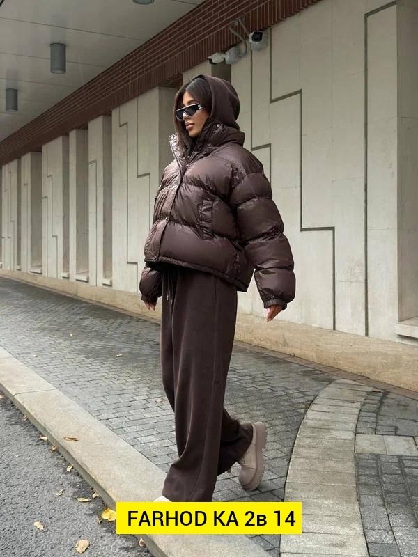 костюм тройка с курткой,объемный пуховик,женская зимняя куртка,пуховик,теплая куртка