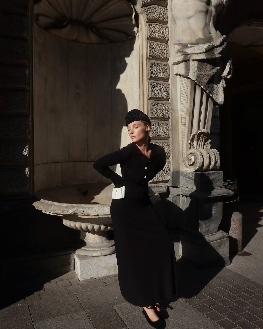 женское длинное трикотажное платье с оборками,женское платье макси,элегантное контрастное трикотажное платье для женщин,женское трикотажное длинное платье taruxy,женское трикотажное длинное платье с р