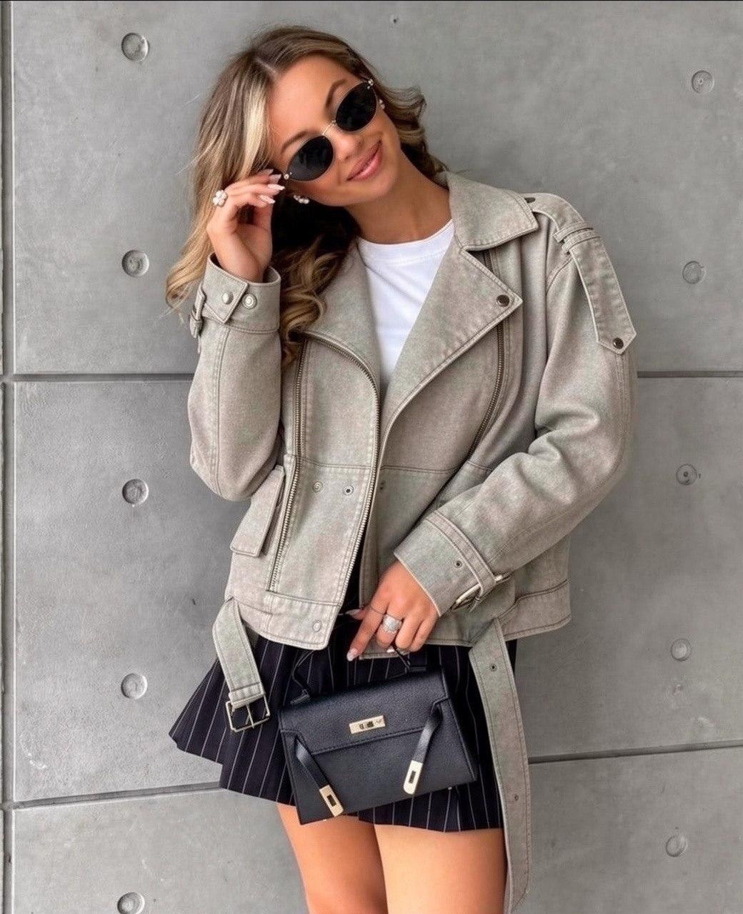 косуха куртка кожаная оверсайз chauzi,косуха куртка,куртка косуха женская,куртка кожаная косуха,куртка кожаная косуха женская