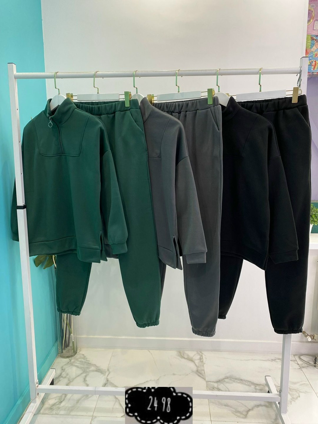 спортивный костюм,спортивный костюм флис,женская спортивная одежда,спортивный костюм женский на замочке,спортивный костюм теплый с начесом stilaggo цвет изумрудно-зеленый