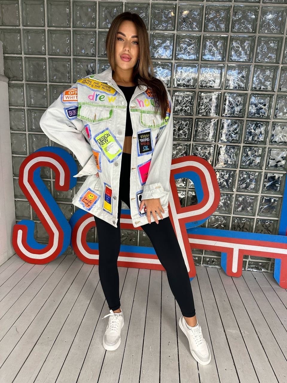 куртка джинсовая,женская джинсовая куртка,джинсовая куртка с принтом,джинсовая куртка оверсайз с принтом,джинсовка