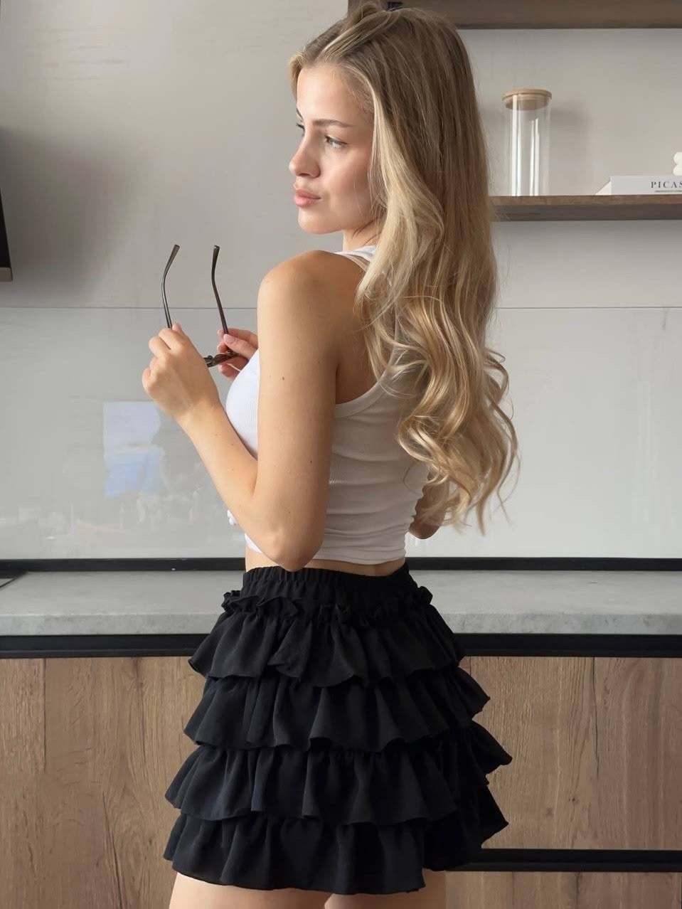 юбка с оборками,юбка,модная юбка,юбка с воланами,юбка женская