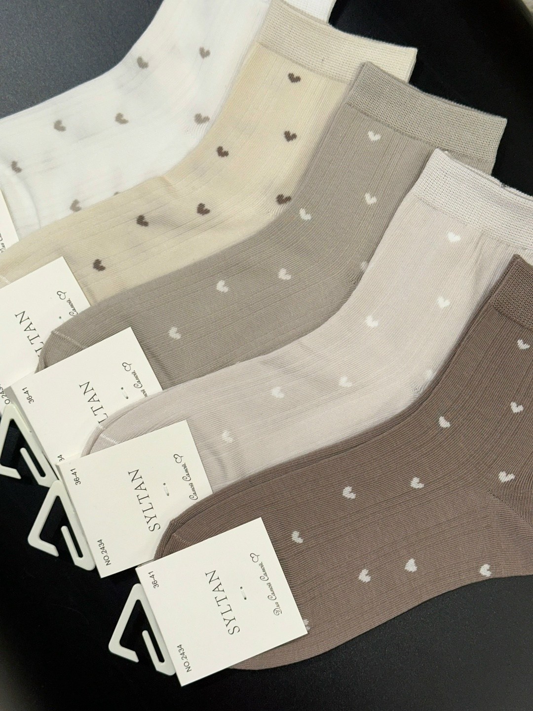 носки средние спортивные в горошек набор 5 пар syltan,женские носки,носки женские набор,носки комплект,комплект носки женские