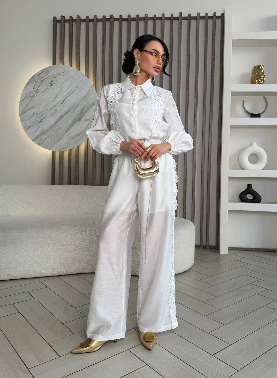 брючный костюм,костюм белый,костюм с брюками,костюм,костюм лен