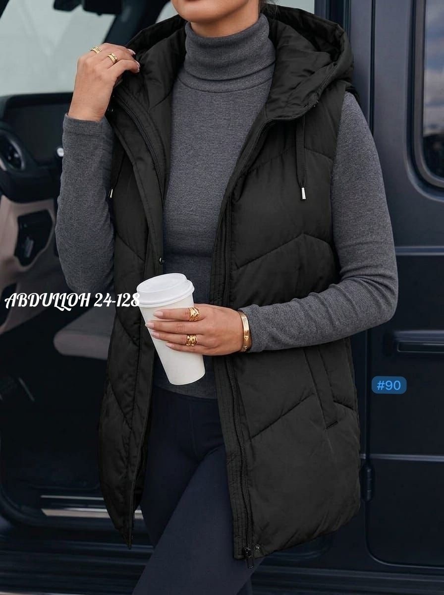 жилетка женская,жилет женский,жилетка удлиненная,жилет,жилетка с капюшоном