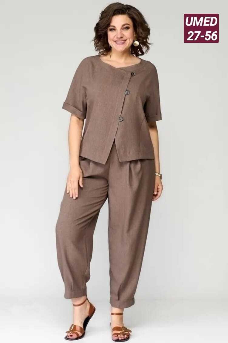 женские брючные костюмы больших размеров,брючный костюм michel chic 1337/1 мохито,женские костюмы,костюм больших размеров брючный,брючные костюмы для женщин
