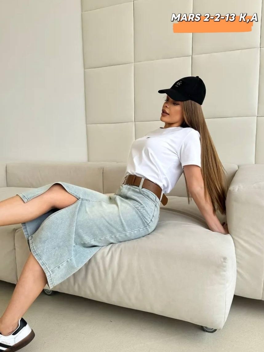 юбка джинсовая женская,джинсовая юбка миди,джинсовая юбка,джинсовая юбка-миди с разрезом,юбка джинс