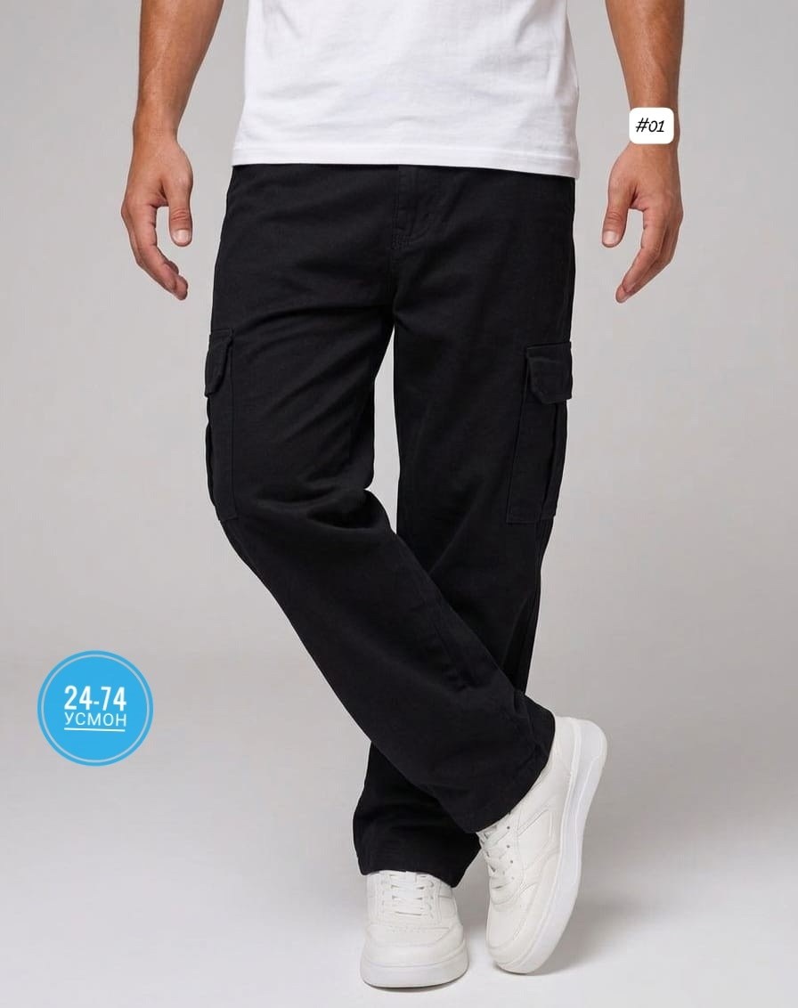 брюки с карманами карго,брюки джоггеры,мужские брюки карго,брюки с карманами,черные брюки карго