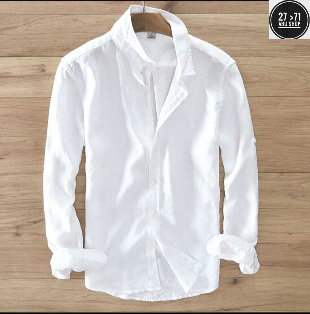 льняная рубашка мужская,льняная рубашка,белая льняная рубашка мужская,мужская хлопковая льняная рубашка с длинным рукавом,рубашка мужская белая