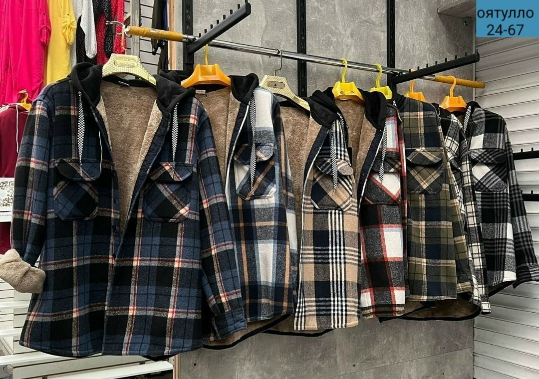 рубашка на меху с капюшоном,рубашка утепленная на меху зимняя в клетку,куртка для мужчин на флисе в клетку,толстовка рубашка теплая арт. 11599010,рубашка с капюшоном