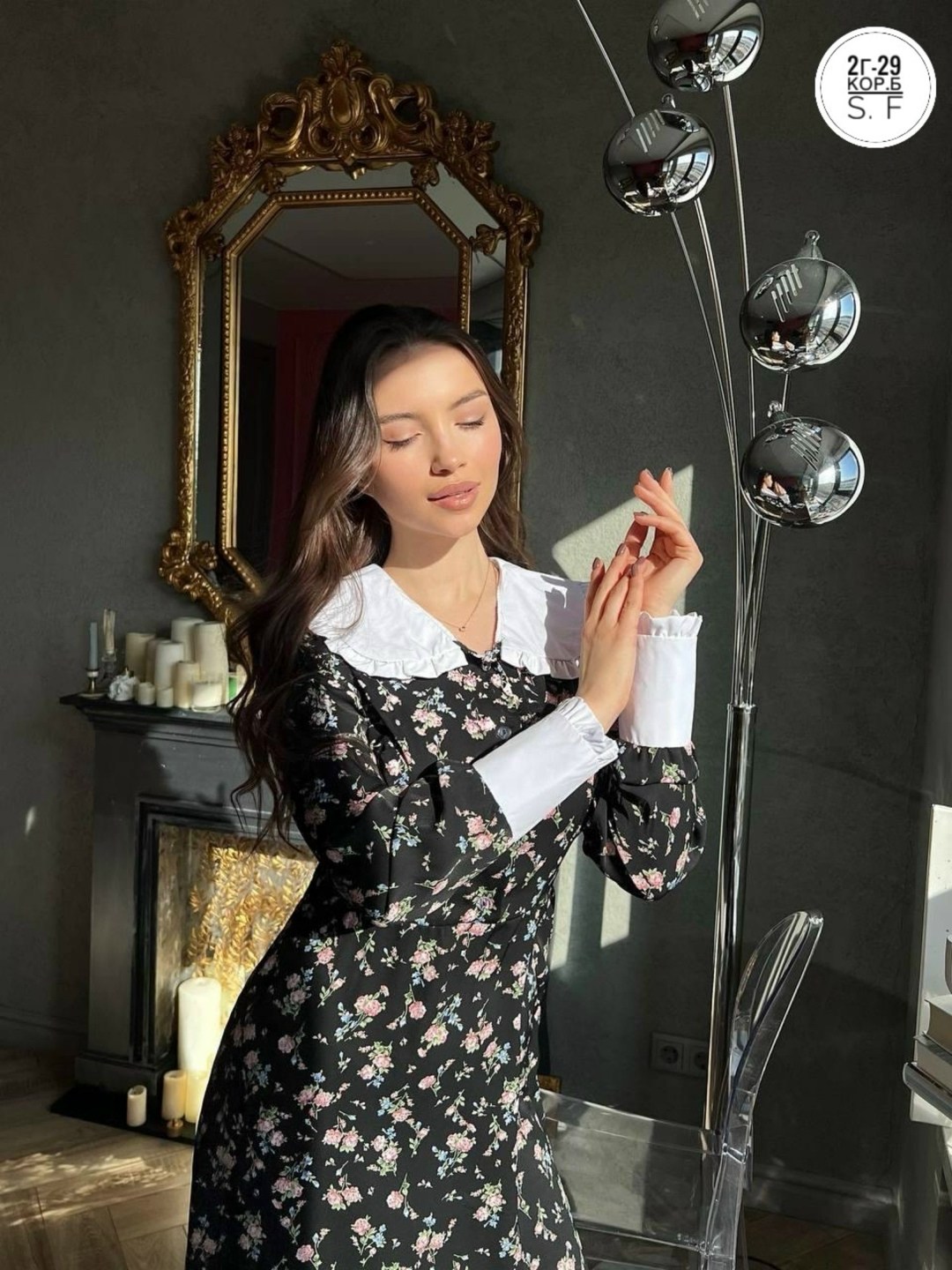 платье женское с воротником,платье с воротником,платье,стильное платье с воротником,платье женское стильное