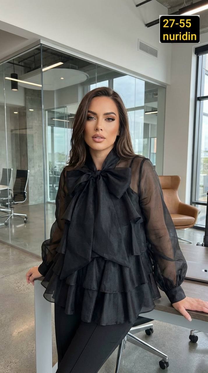 блузка нарядная,блузка бант,блузка прозрачная из органзы,блузка из органзы,блузка женская