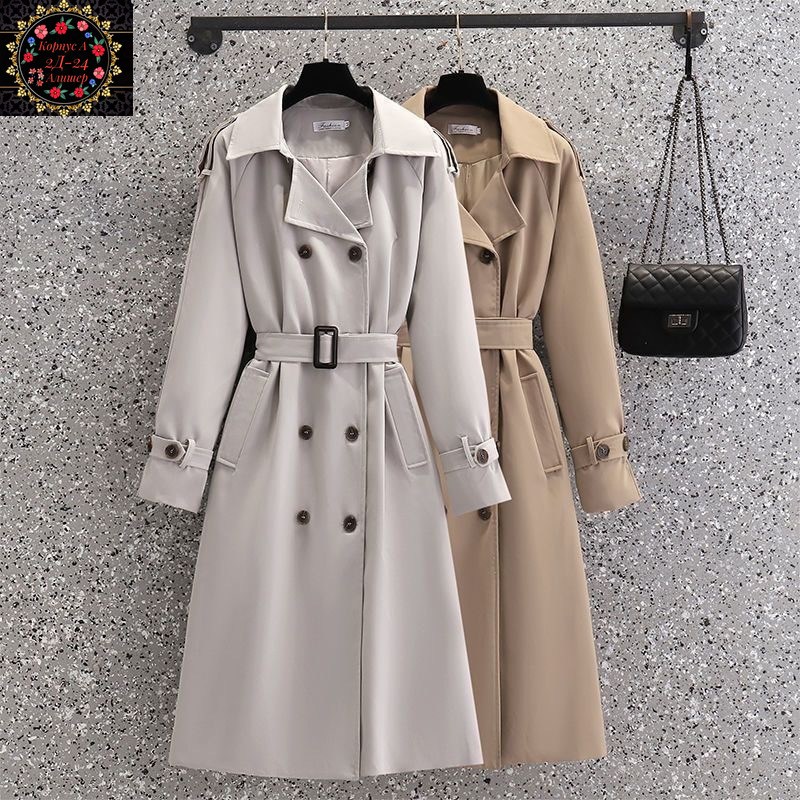 женский двубортный тренчкот средней длины,тренч женский,женские плащи,пальто тренч,женский плащ тренч
