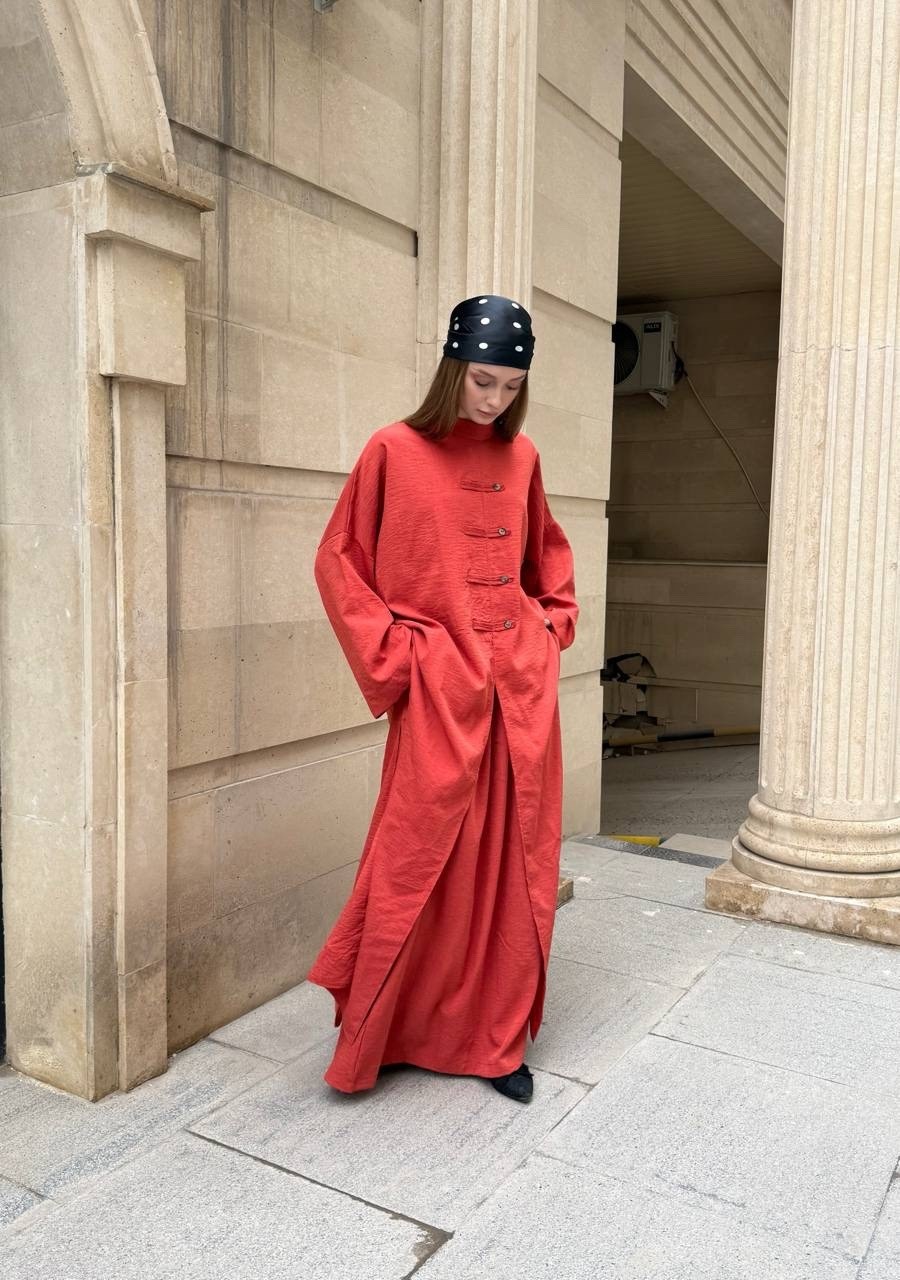 красное льняное платье,льняное платье,красное платье из льна,женские длинные платья,платья в стиле бохо