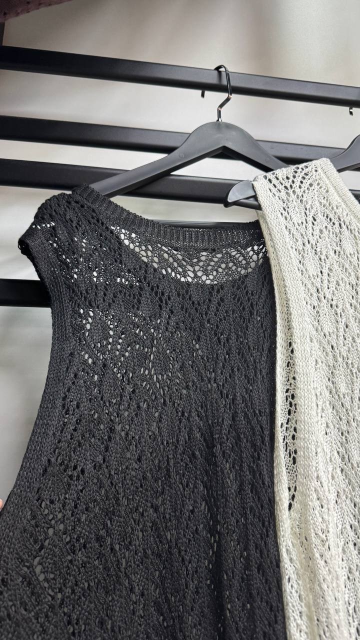платье спицами,белое платье спицами,ажур спицами,вязаное летнее платье,узор спицами