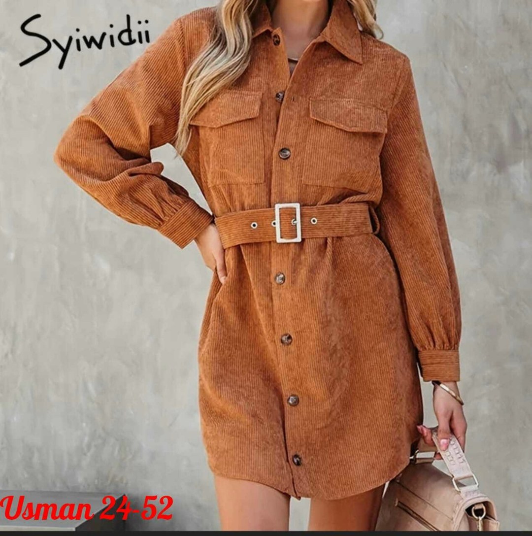 платье рубашка женское, ,платье рубашка с поясом,вельветовое платье рубашка декор,платье рубашка